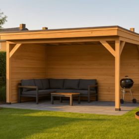 Met zij- en achterwand