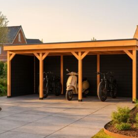 Met 3x zwarte zij- en 3x achterwand